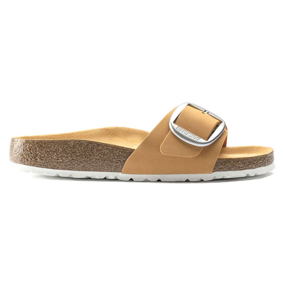 Apricot Birkenstock Madrid Big Buckle Nubuck Leather Women's One Strap Sandals | wRqBcOWX9BS