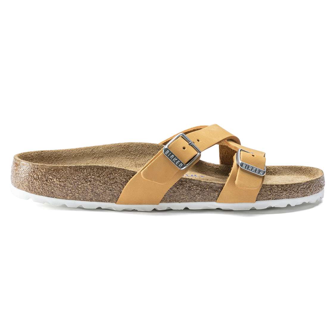 Apricot Birkenstock Yao Soft Footbed Nubuck Leather Women's Multi Strap Sandals | PzeRzwmWeOD