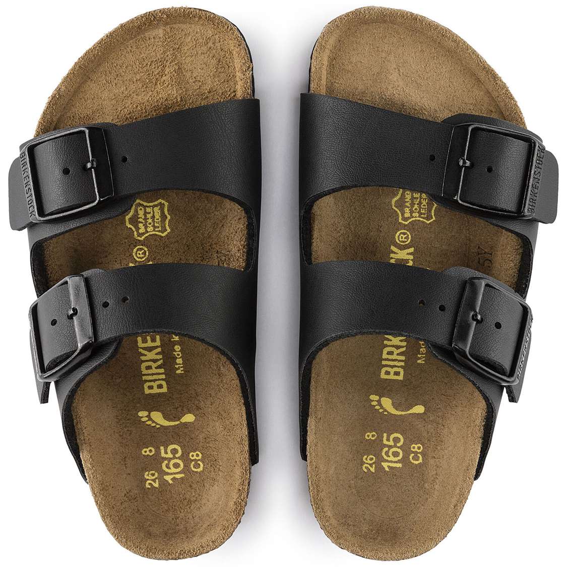 Black Birkenstock Arizona Birko-Flor Kids' Boys Sandals | LdFnGLKbCRE