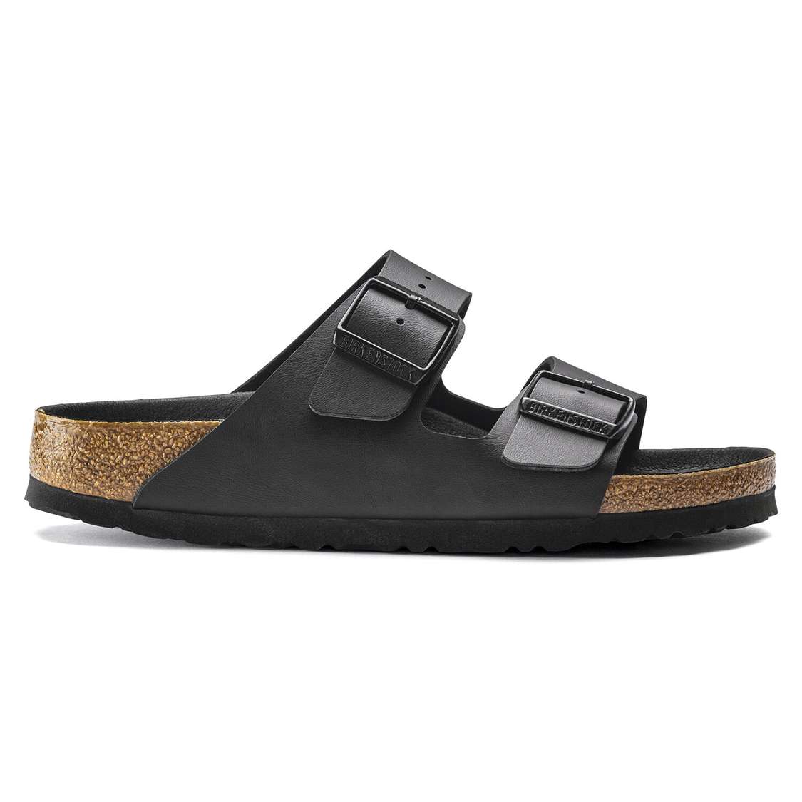 Black Birkenstock Arizona Birko-Flor Men's Two Strap Sandals | 8g7a6HKMmUB