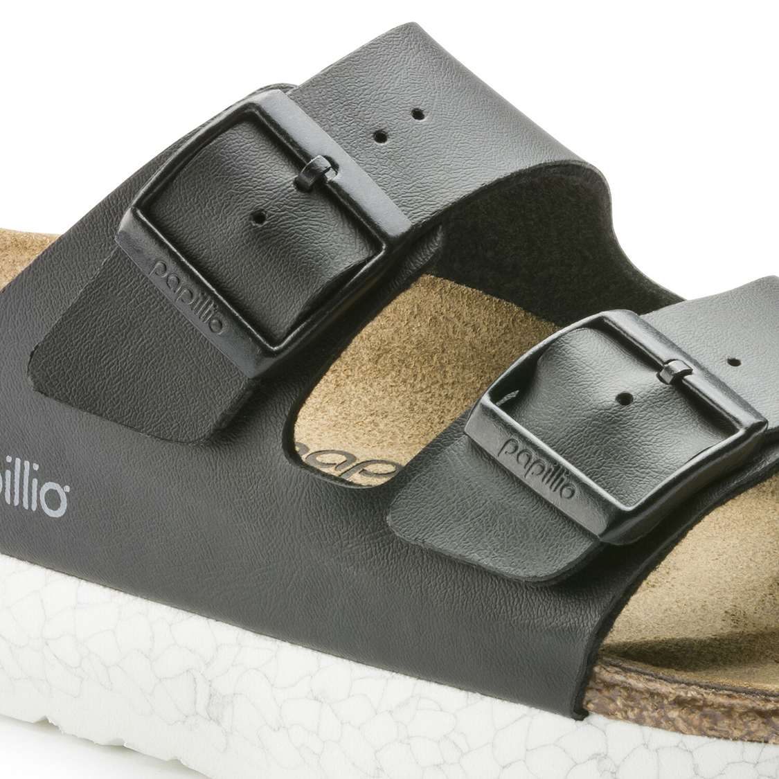 Black Birkenstock Arizona Birko-Flor Women's Two Strap Sandals | 1B4GYgupBnj