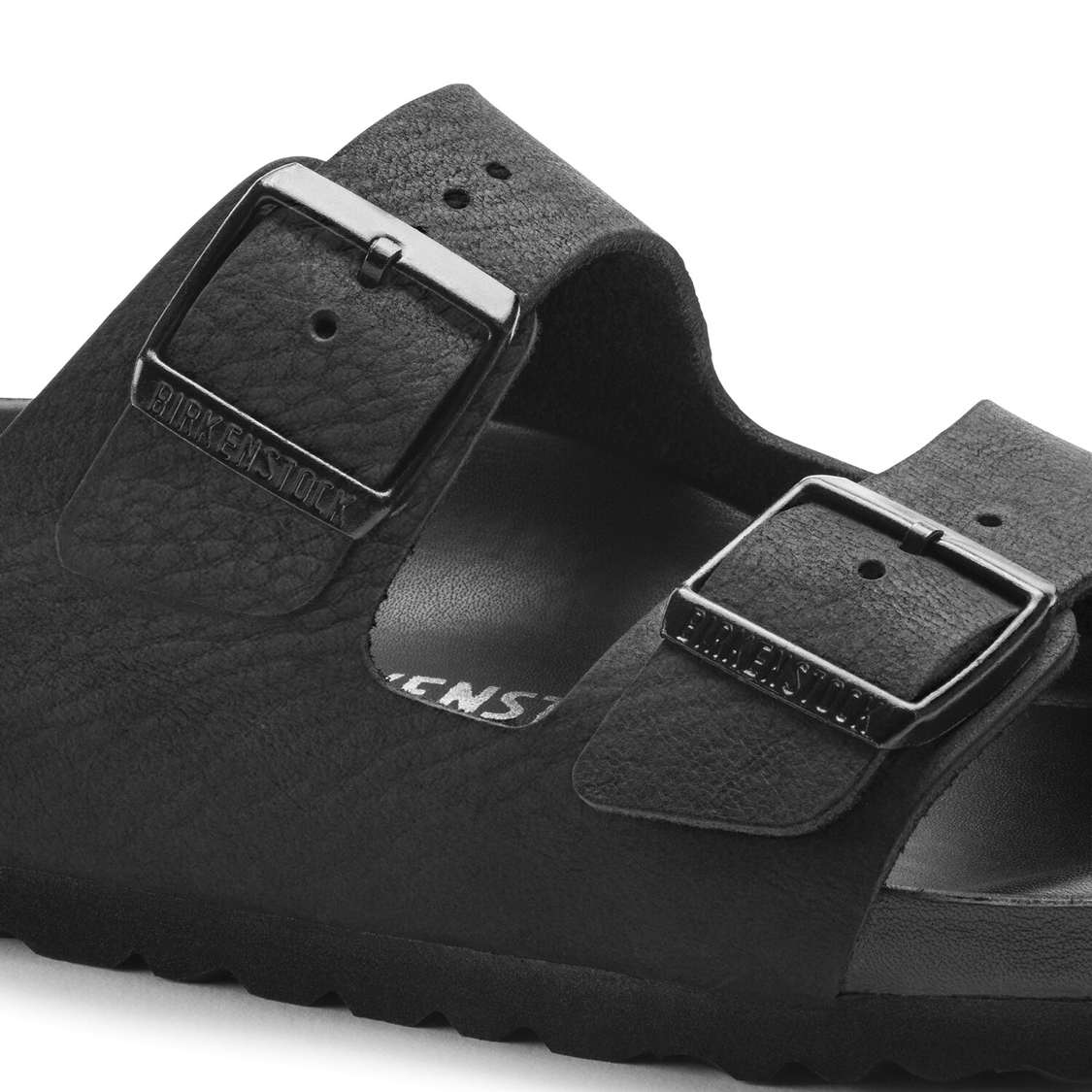 Black Birkenstock Arizona Leather Men's Two Strap Sandals | qt3SkftTzPh