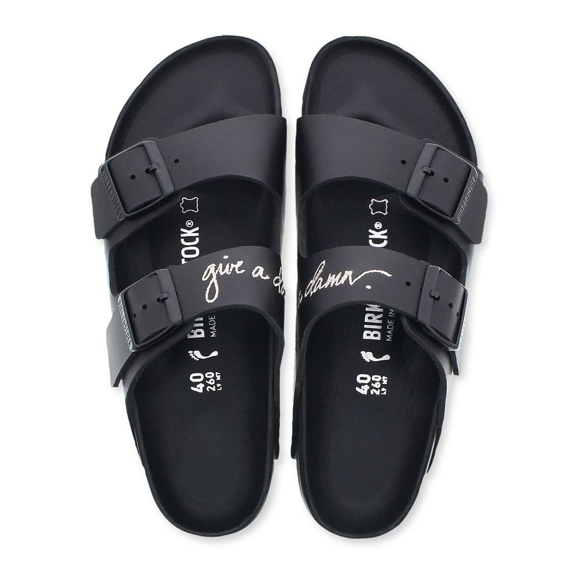 Black Birkenstock Arizona Leather Women's Two Strap Sandals | mT3oZRItWwT