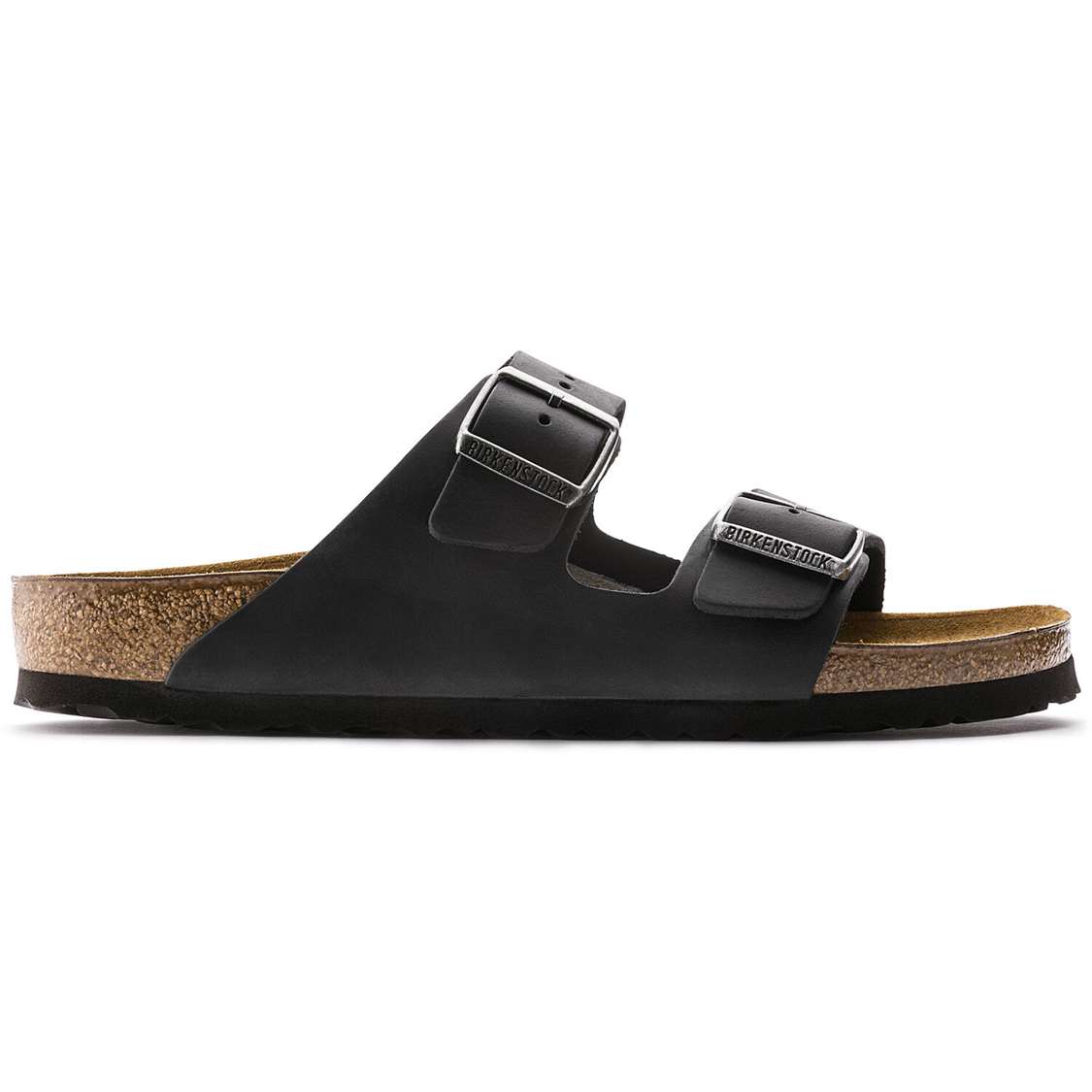 Black Birkenstock Arizona Oiled Leather Women's Two Strap Sandals | 25LwEXqaTaI