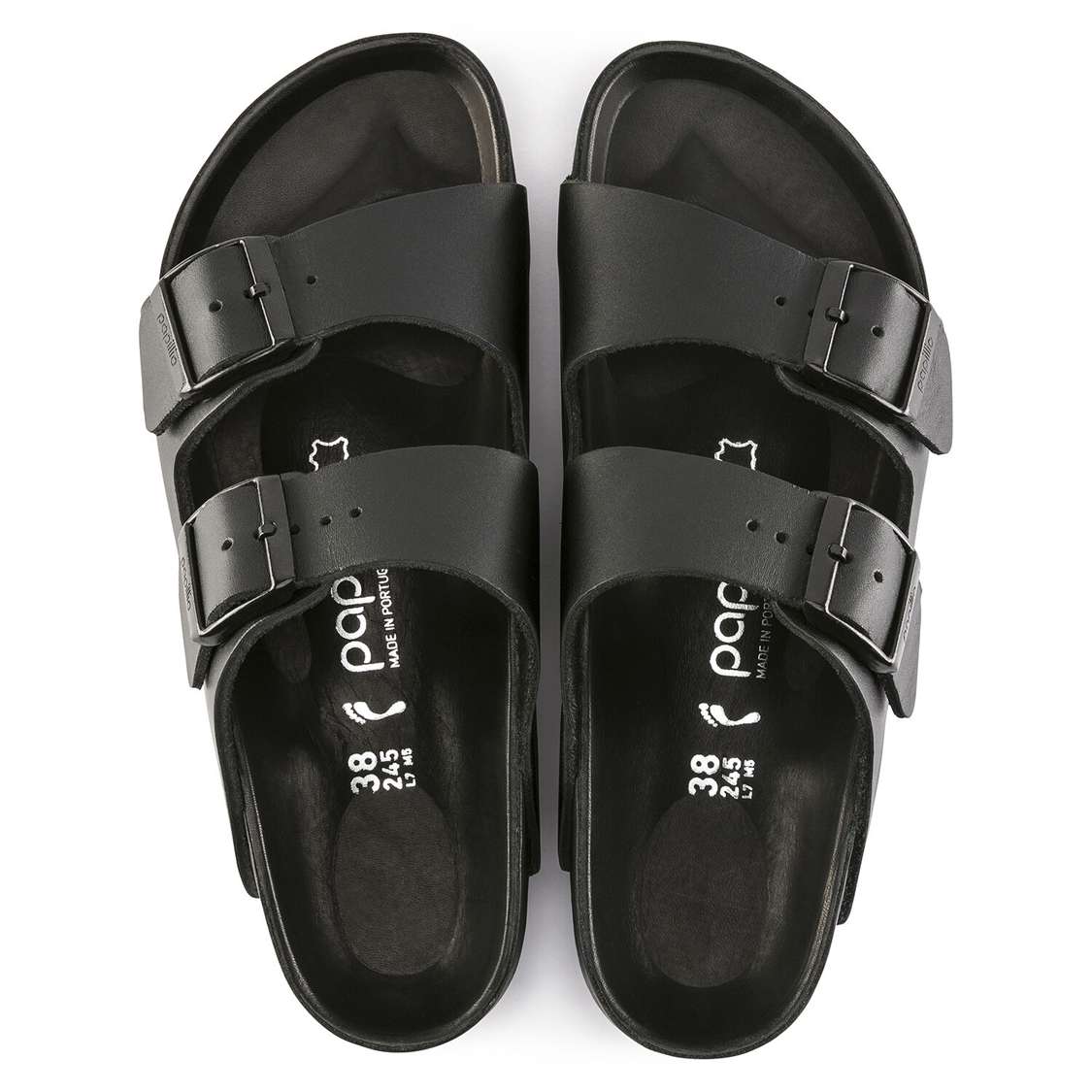 Black Birkenstock Arizona Platform Leather Women's Two Strap Sandals | jf2k1WPIoGA