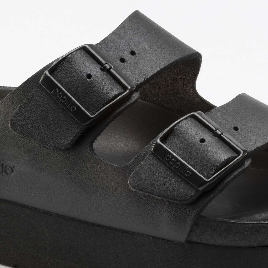 Black Birkenstock Arizona Platform Leather Women's Platforms Sandals | sjoJWBXsEiM