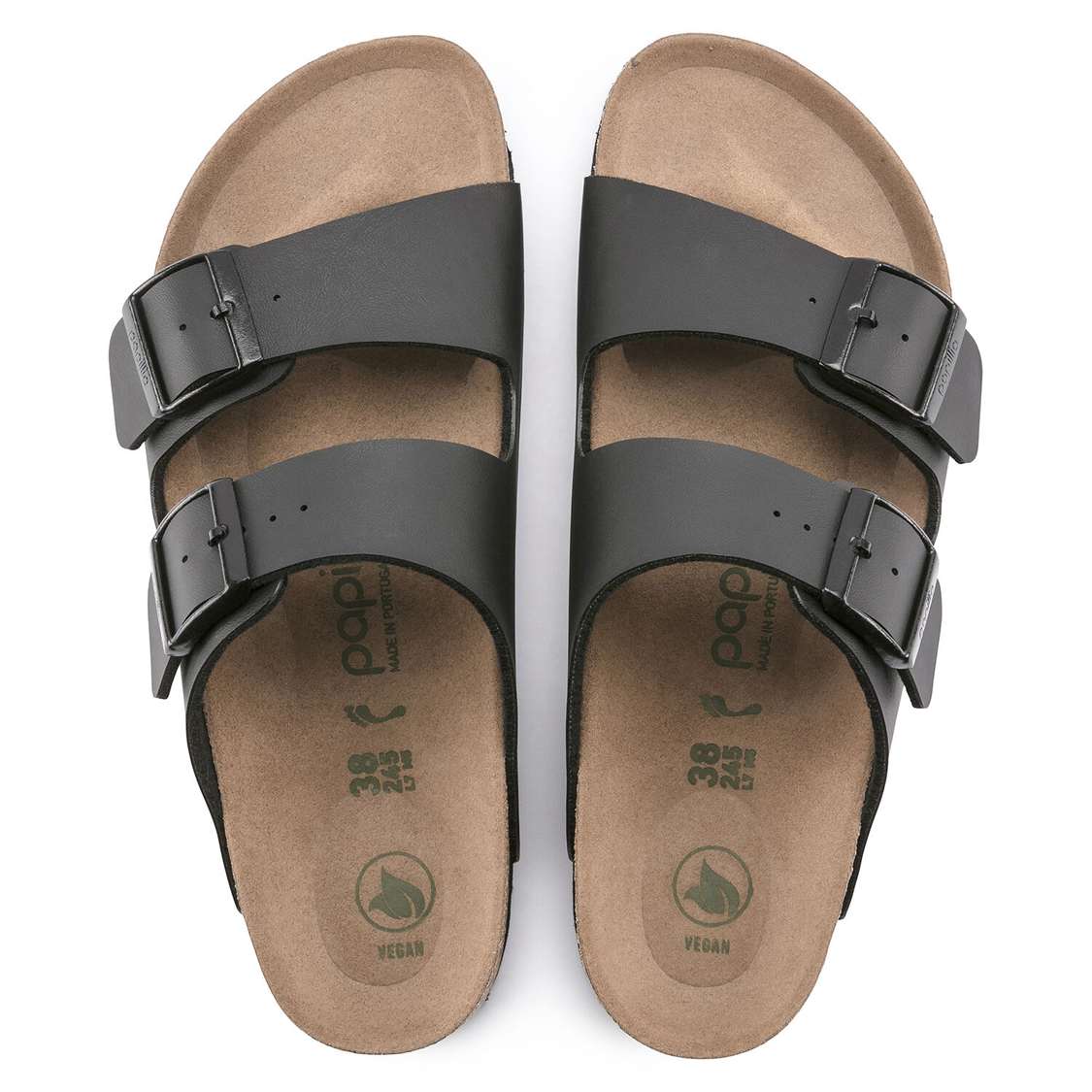 Black Birkenstock Arizona Platform Vegan Birko-Flor Women's Two Strap Sandals | 4kyegWcCCaF