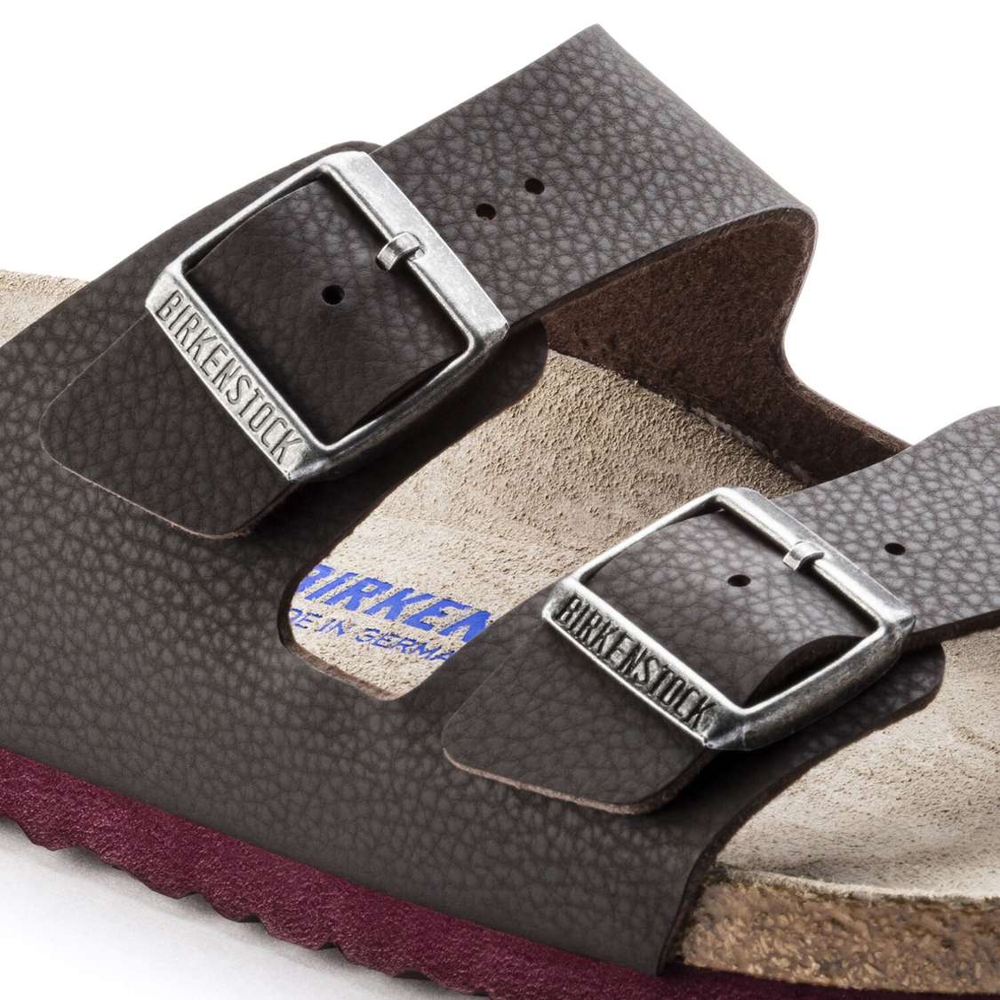 Black Birkenstock Arizona Soft Footbed Birko-Flor Embossed Men's Two Strap Sandals | Oh2uzyFo8kQ