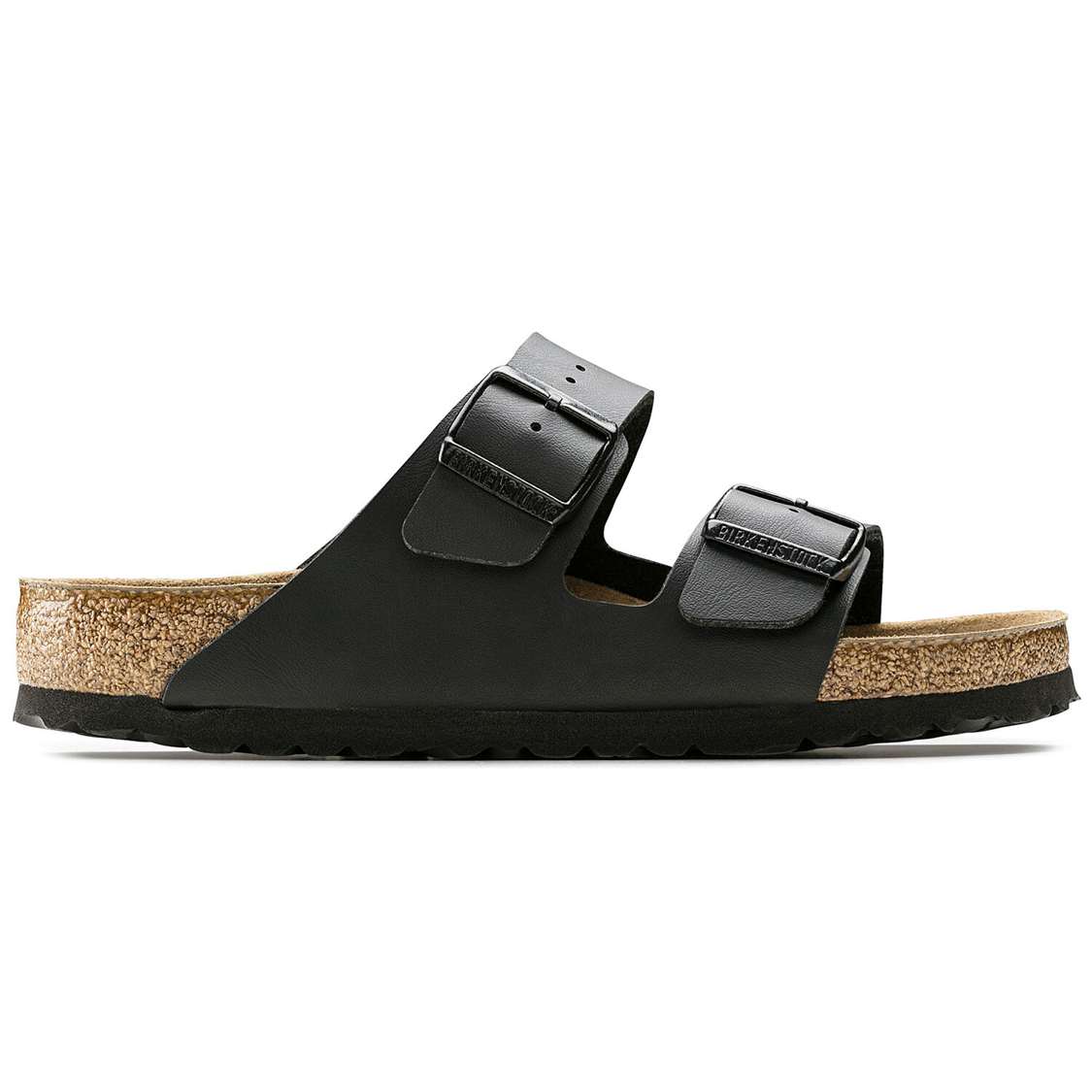 Black Birkenstock Arizona Soft Footbed Birko-Flor Men's Two Strap Sandals | eUQVrDrFqSo