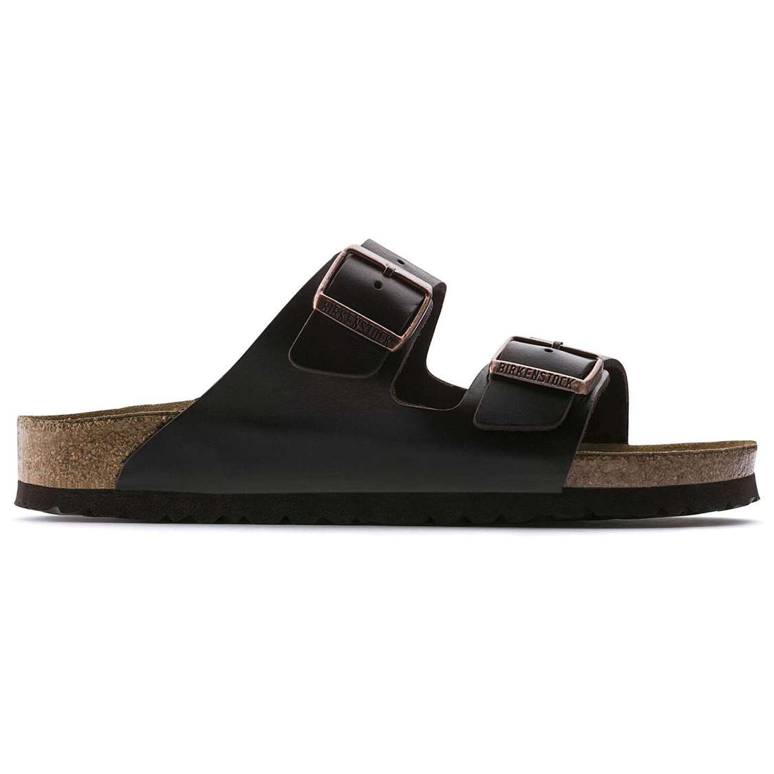 Black Birkenstock Arizona Soft Footbed Smooth Leather Men's Two Strap Sandals | 9uy5XngPvjb