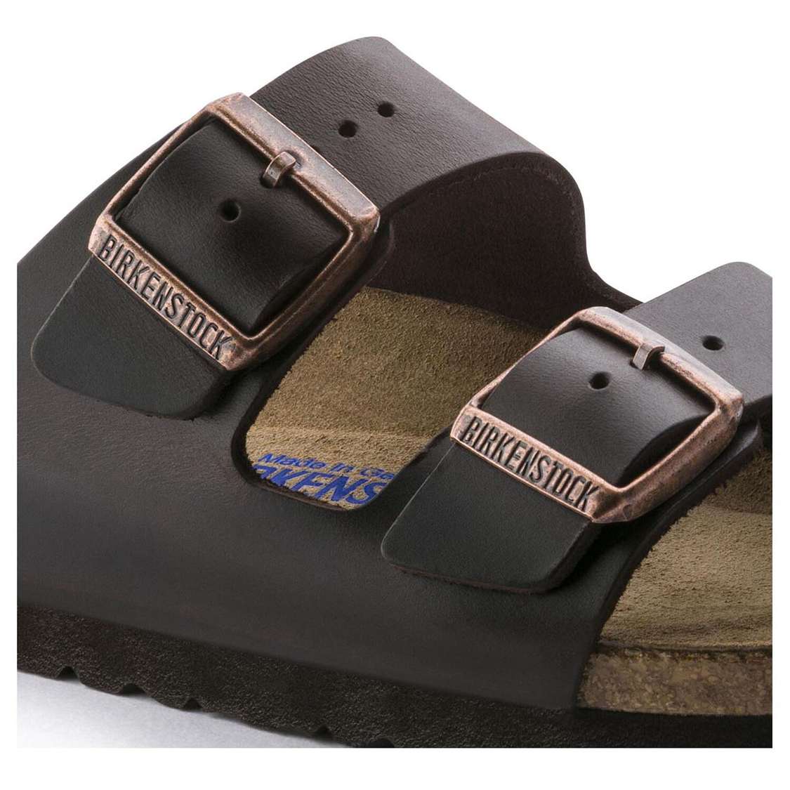 Black Birkenstock Arizona Soft Footbed Smooth Leather Men's Two Strap Sandals | 9uy5XngPvjb