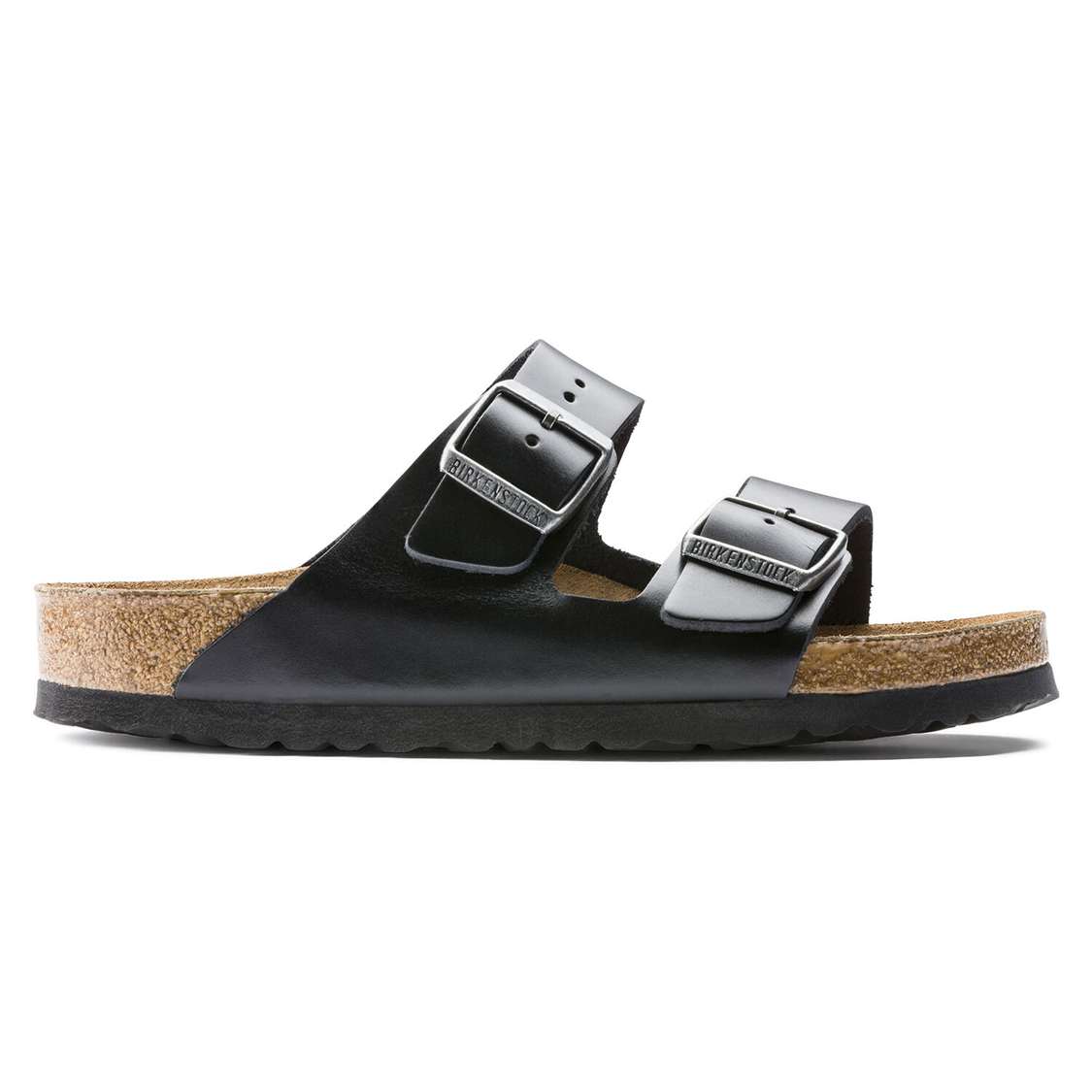 Black Birkenstock Arizona Soft Footbed Smooth Leather Women's Two Strap Sandals | ZSs6KMKSweh