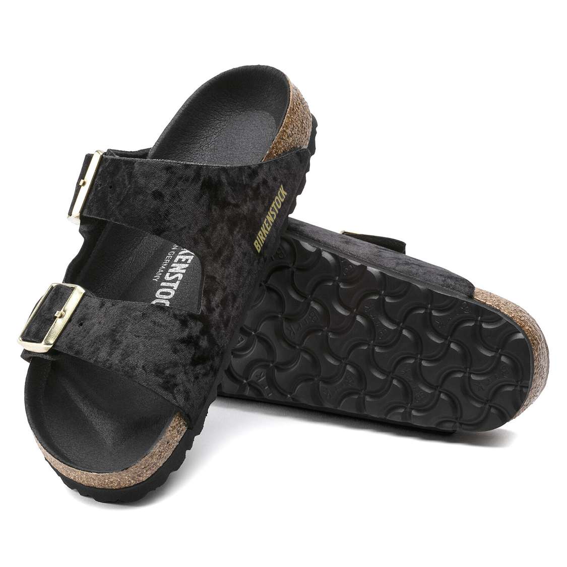 Black Birkenstock Arizona Textile Women's Two Strap Sandals | XMIbjqnqDYA