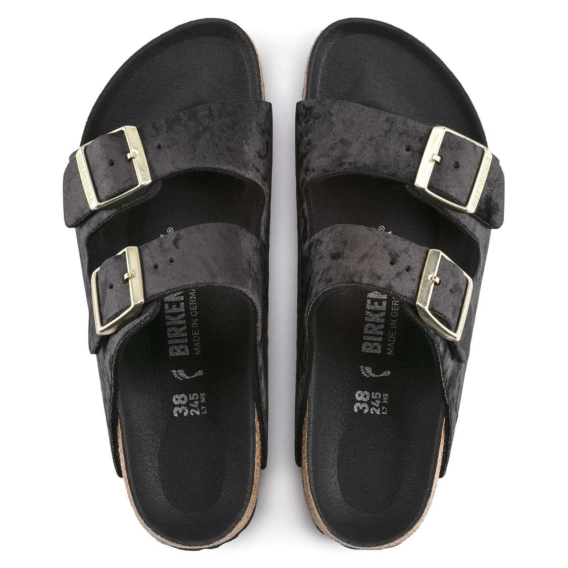 Black Birkenstock Arizona Textile Women's Two Strap Sandals | XMIbjqnqDYA