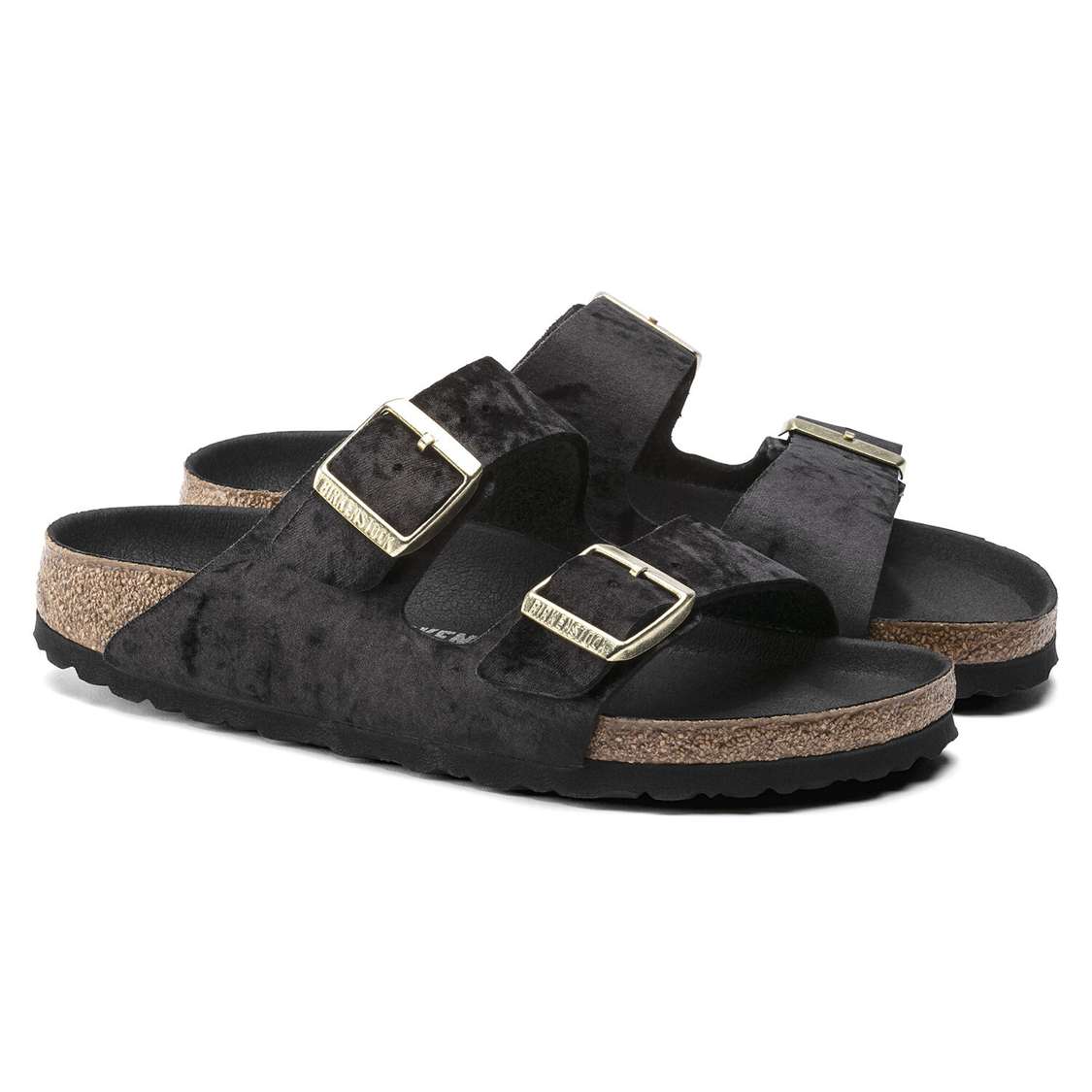 Black Birkenstock Arizona Textile Women's Two Strap Sandals | XMIbjqnqDYA