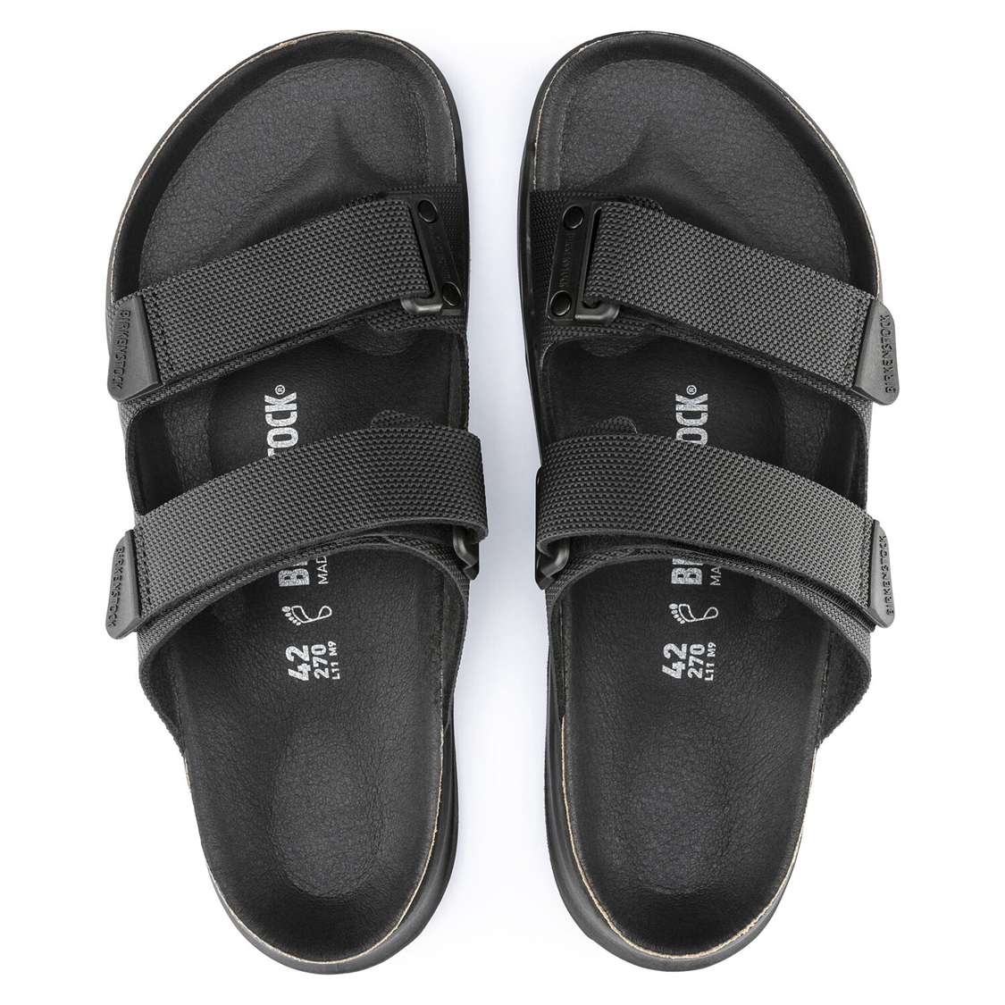 Black Birkenstock Atacama Birko-Flor Men's Two Strap Sandals | aSgOBlbIMhn