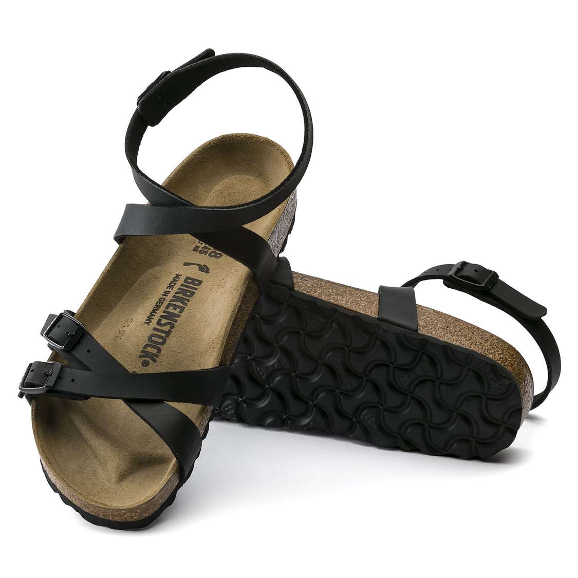 Black Birkenstock Blanca Birko-Flor Women's Multi Strap Sandals | 8xUEh5Ey8oq