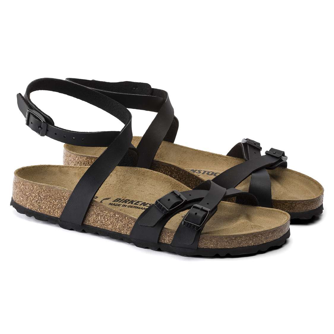 Black Birkenstock Blanca Birko-Flor Women's Multi Strap Sandals | 8xUEh5Ey8oq