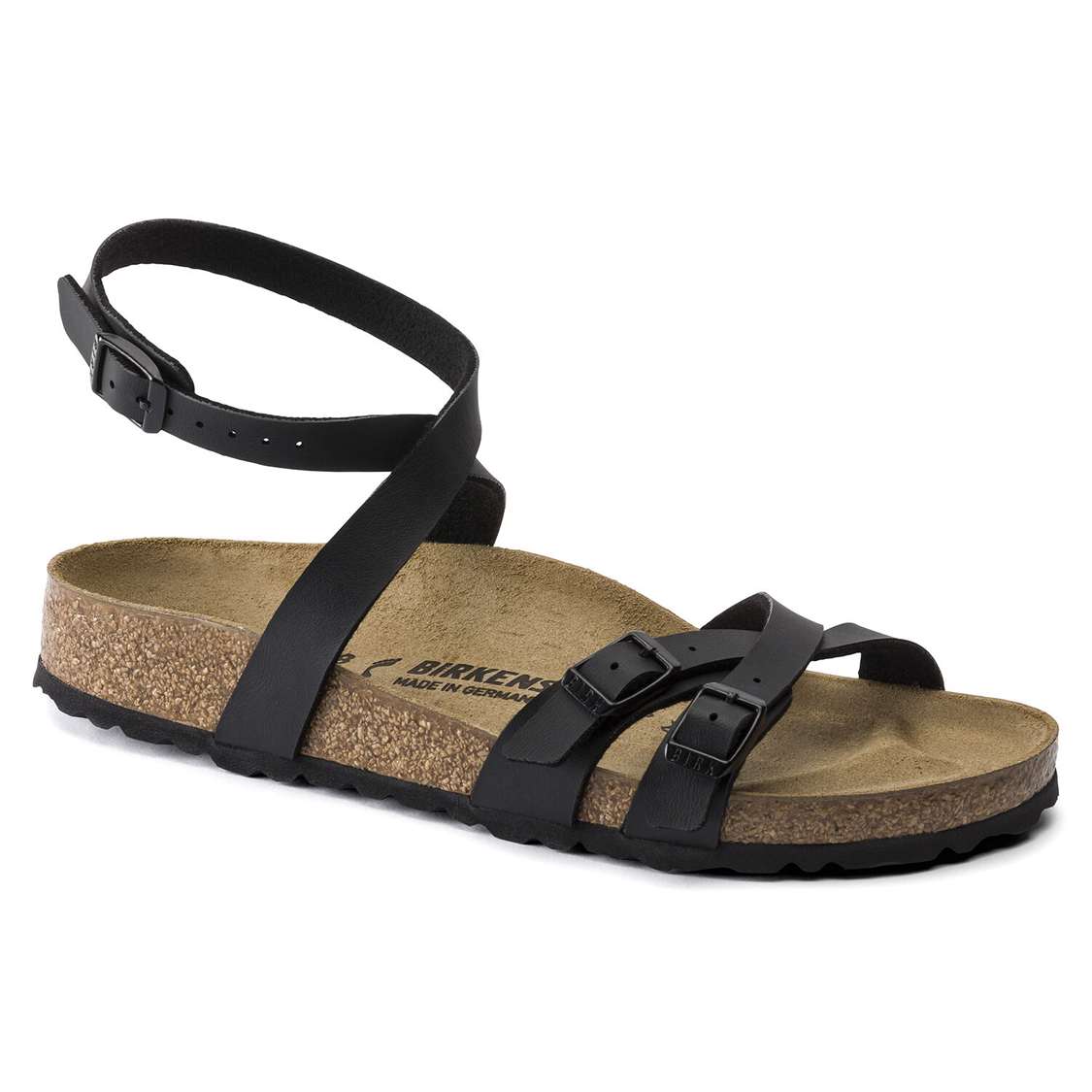 Black Birkenstock Blanca Birko-Flor Women\'s Multi Strap Sandals | 8xUEh5Ey8oq