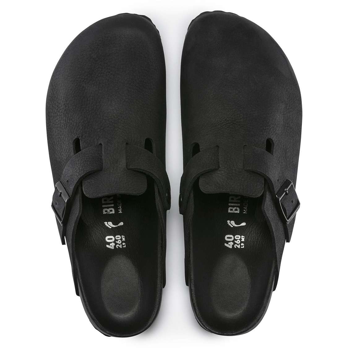 Black Birkenstock Boston Leather Men's Clogs | BkQYrF6cKXz