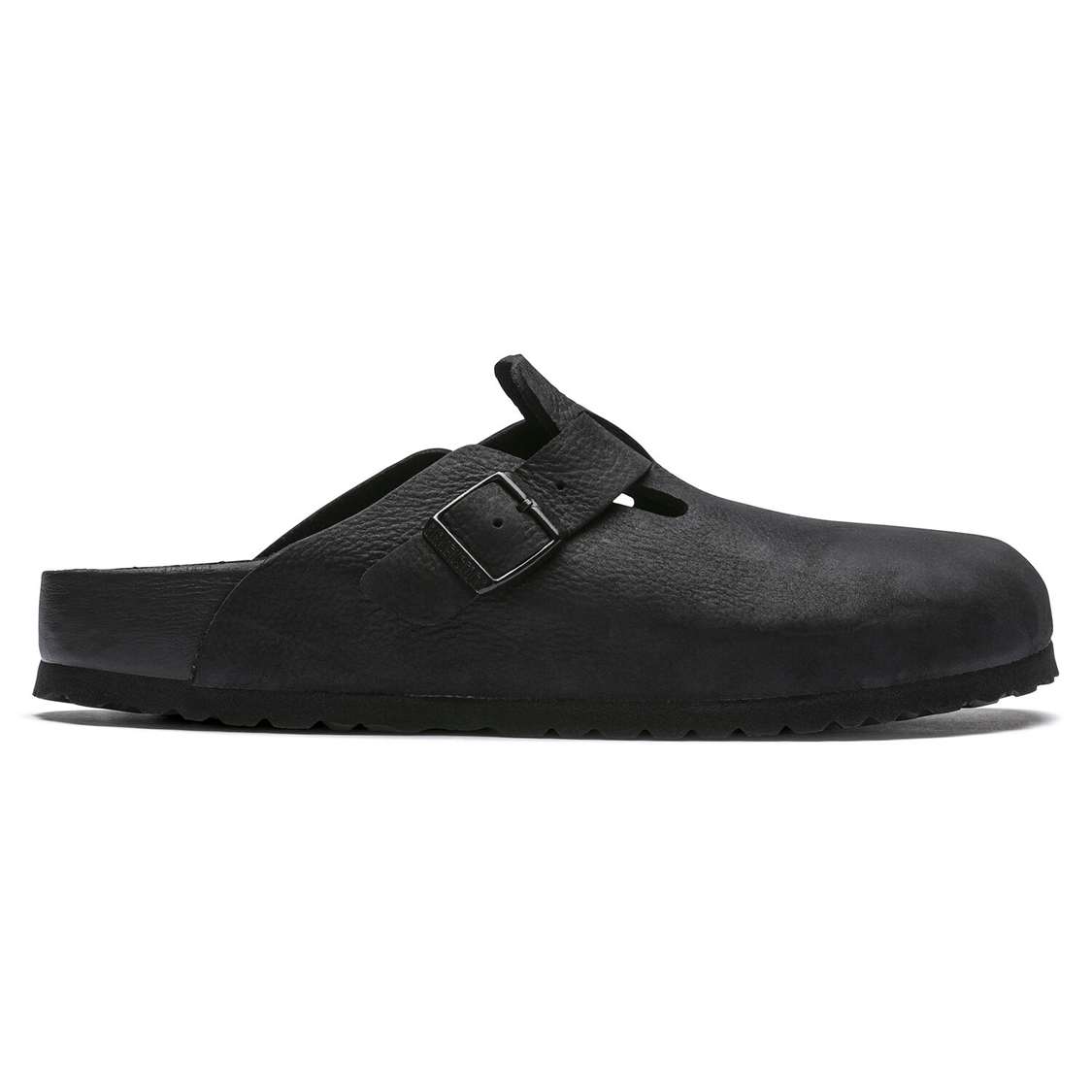 Black Birkenstock Boston Leather Women's Clogs | zTY1uRRFx8x