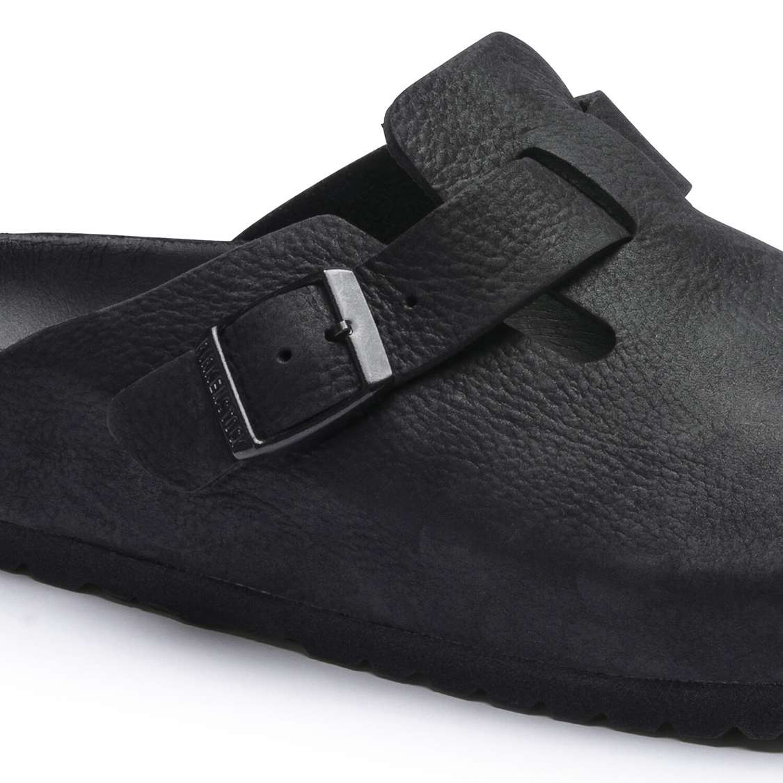 Black Birkenstock Boston Leather Women's Clogs | zTY1uRRFx8x