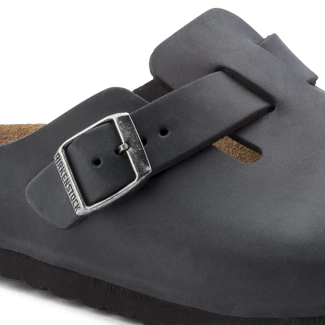 Black Birkenstock Boston Oiled Leather Men's Clogs | UUtBjKSxtif