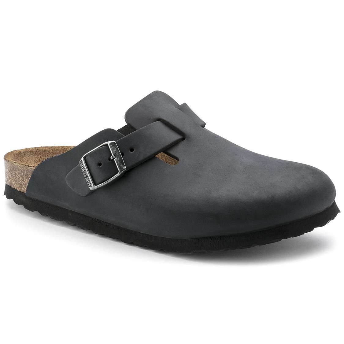 Black Birkenstock Boston Oiled Leather Men\'s Clogs | UUtBjKSxtif