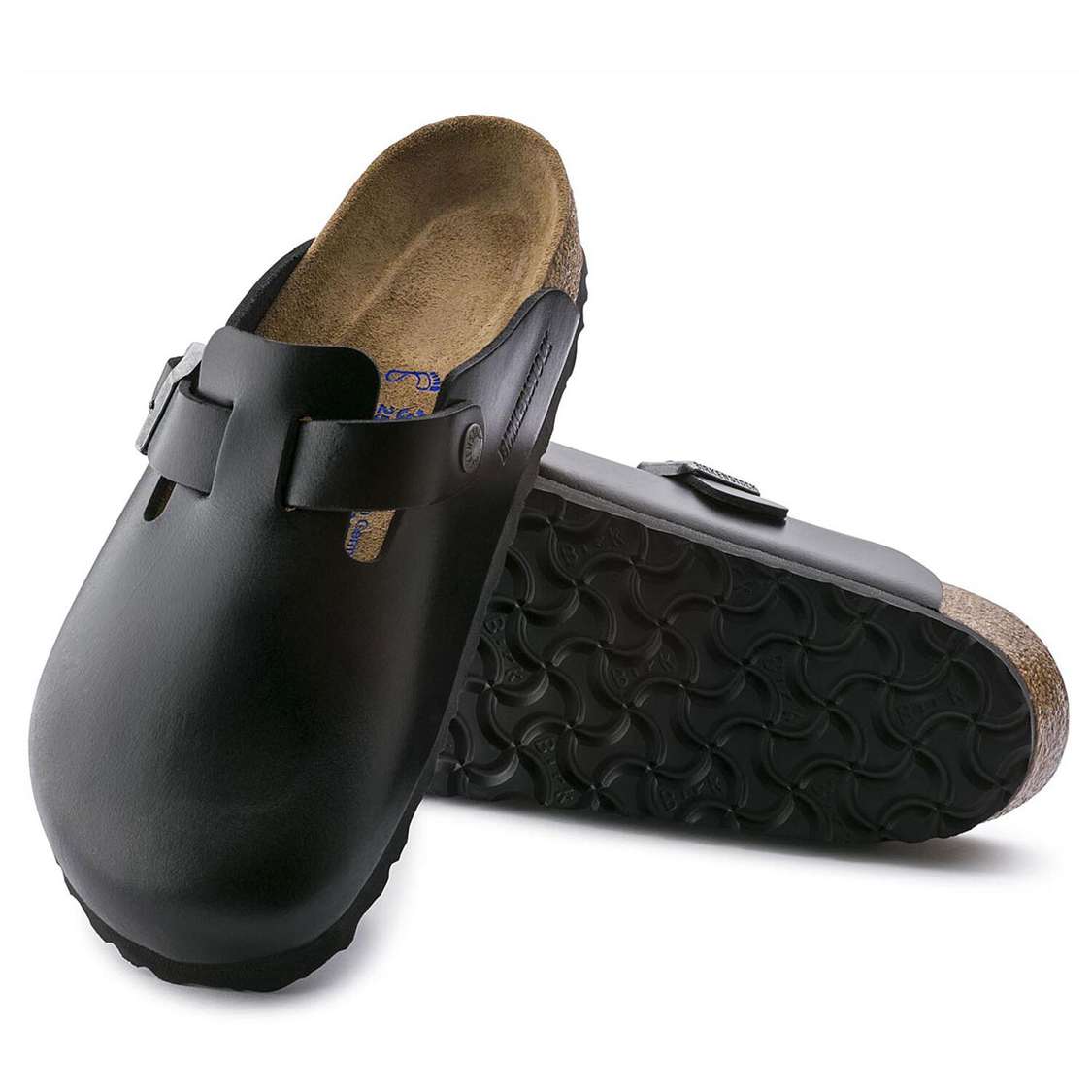 Black Birkenstock Boston Soft Footbed Smooth Leather Women's Clogs | 7v7plTRvxQV