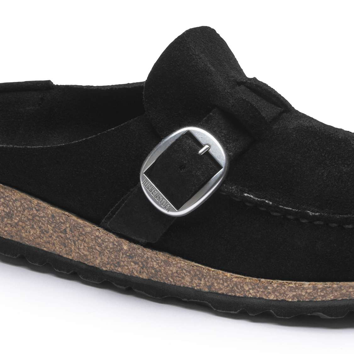 Black Birkenstock Buckley Suede Leather Women's Clogs | VsFlCGCaI2j