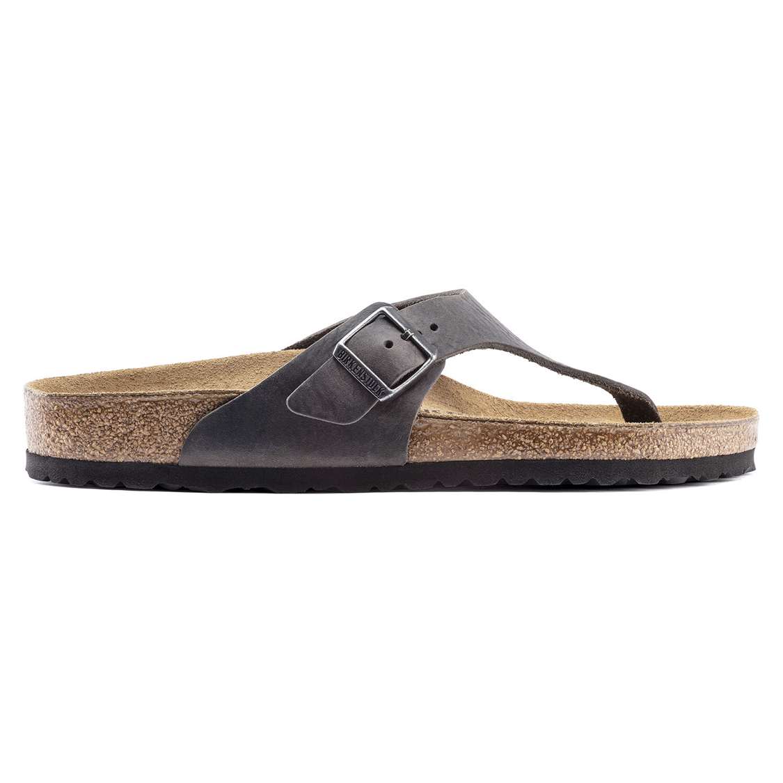 Black Birkenstock Como Nubuck Leather Men's Thong | GlVex2xJj2r