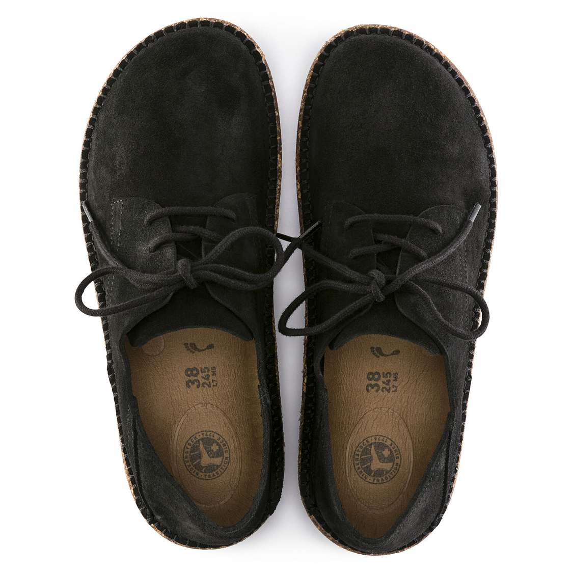 Black Birkenstock Gary Suede Leather Men's Lace Up Shoes | dgaT9GBbBkf