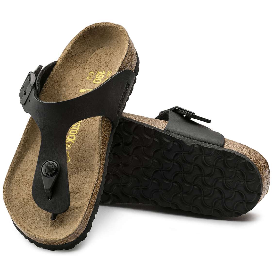 Black Birkenstock Gizeh Birko-Flor Kids' Girls Sandals | vMihX9r5lsN