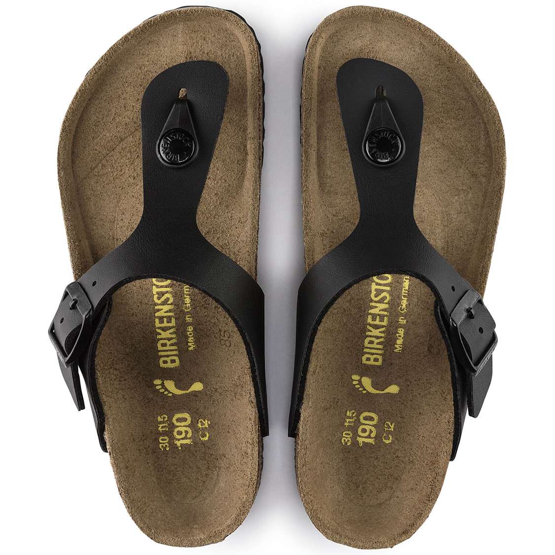 Black Birkenstock Gizeh Birko-Flor Kids' Girls Sandals | vMihX9r5lsN