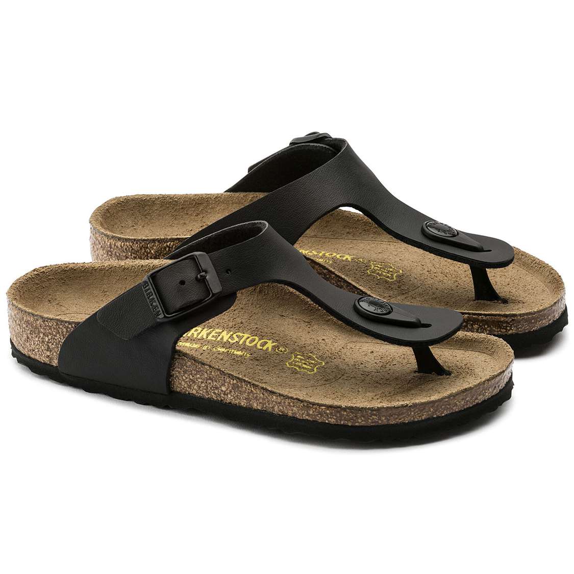 Black Birkenstock Gizeh Birko-Flor Kids' Girls Sandals | vMihX9r5lsN