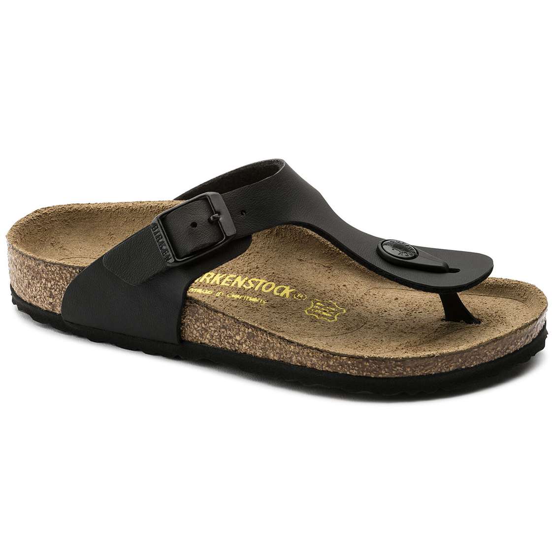 Black Birkenstock Gizeh Birko-Flor Kids\' Girls Sandals | vMihX9r5lsN