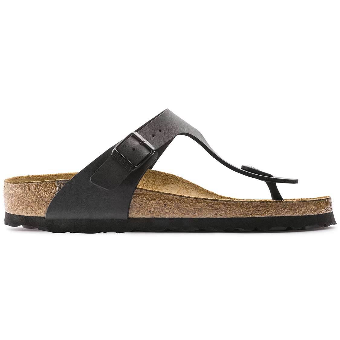 Black Birkenstock Gizeh Birko-Flor Men's Thong | 4KpexyfOR6A