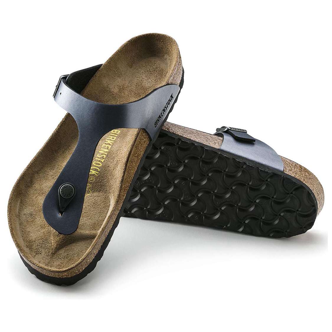 Black Birkenstock Gizeh Birko-Flor Women's Thong | OaI887NCGdE