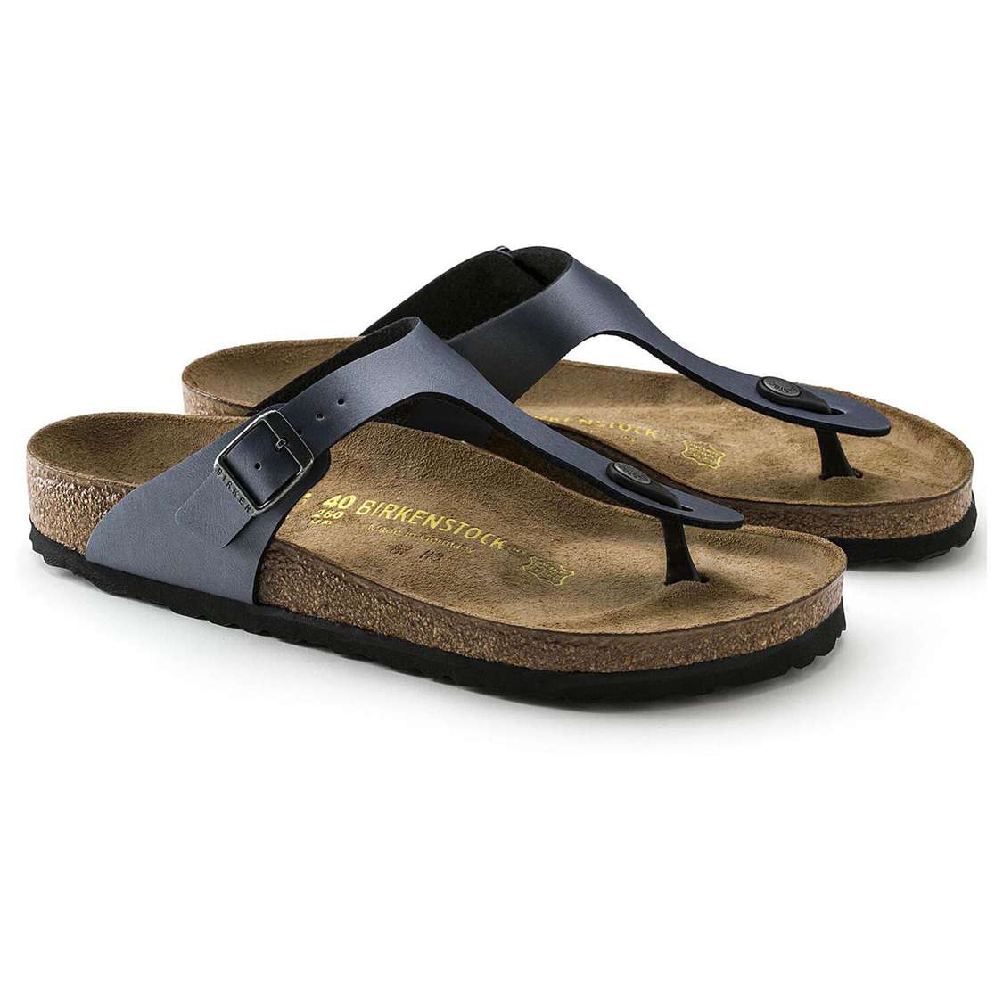 Black Birkenstock Gizeh Birko-Flor Women's Thong | OaI887NCGdE