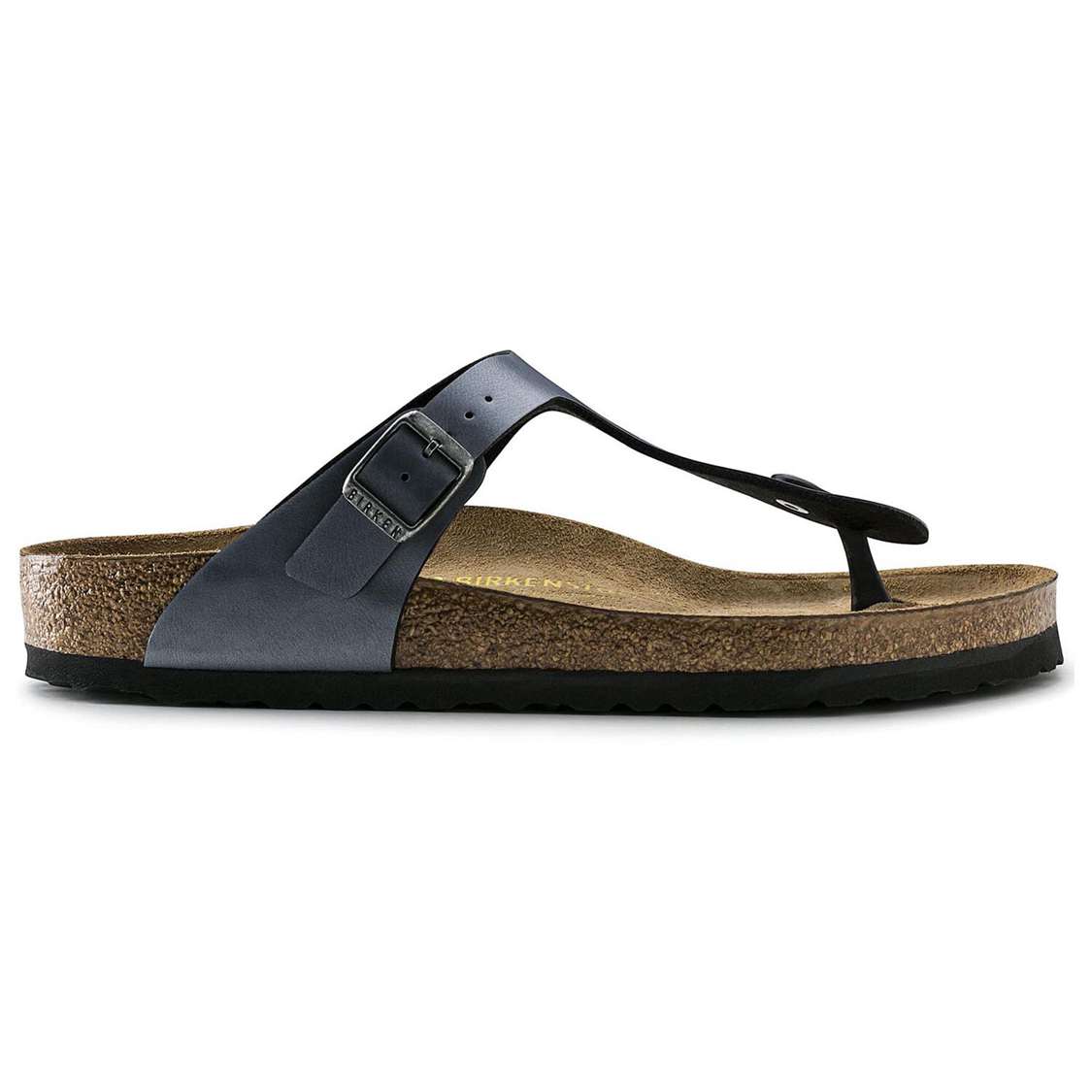 Black Birkenstock Gizeh Birko-Flor Women's Thong | OaI887NCGdE