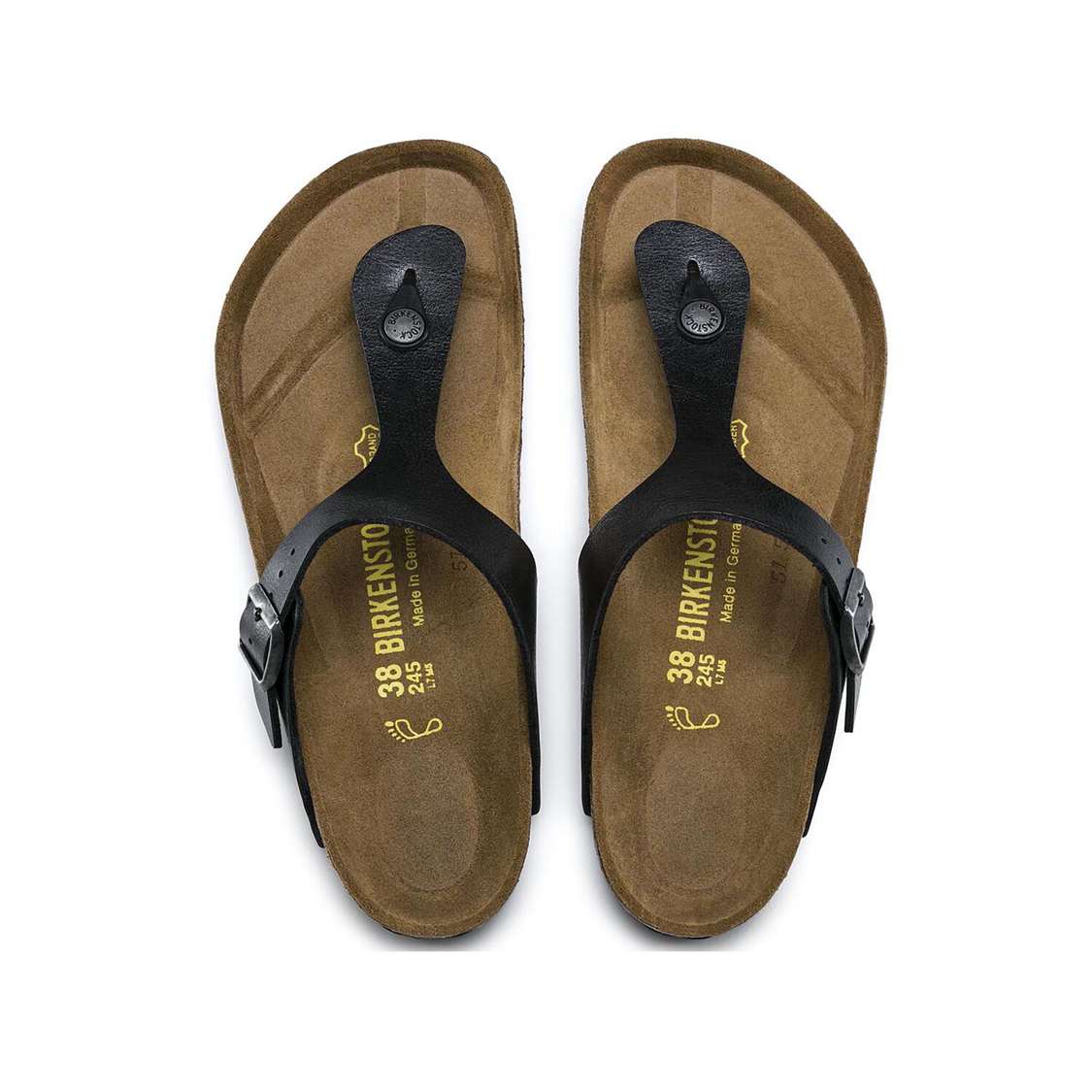 Black Birkenstock Gizeh Birko-Flor Women's One Strap Sandals | Rg8TsVEy6dy