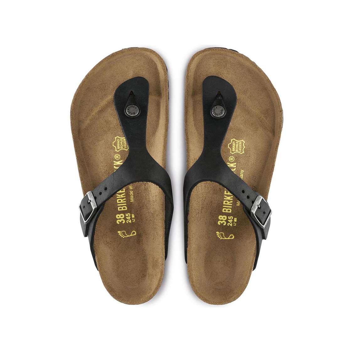 Black Birkenstock Gizeh Oiled Leather Men's Thong | 2bwO78yq4lJ