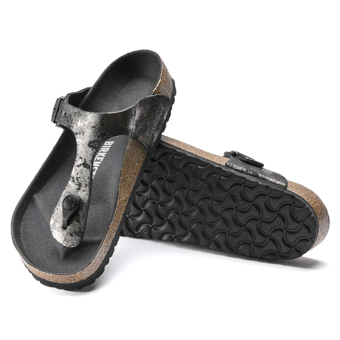 Black Birkenstock Gizeh Suede Leather Women's Thong | 4iHg4MseCoz