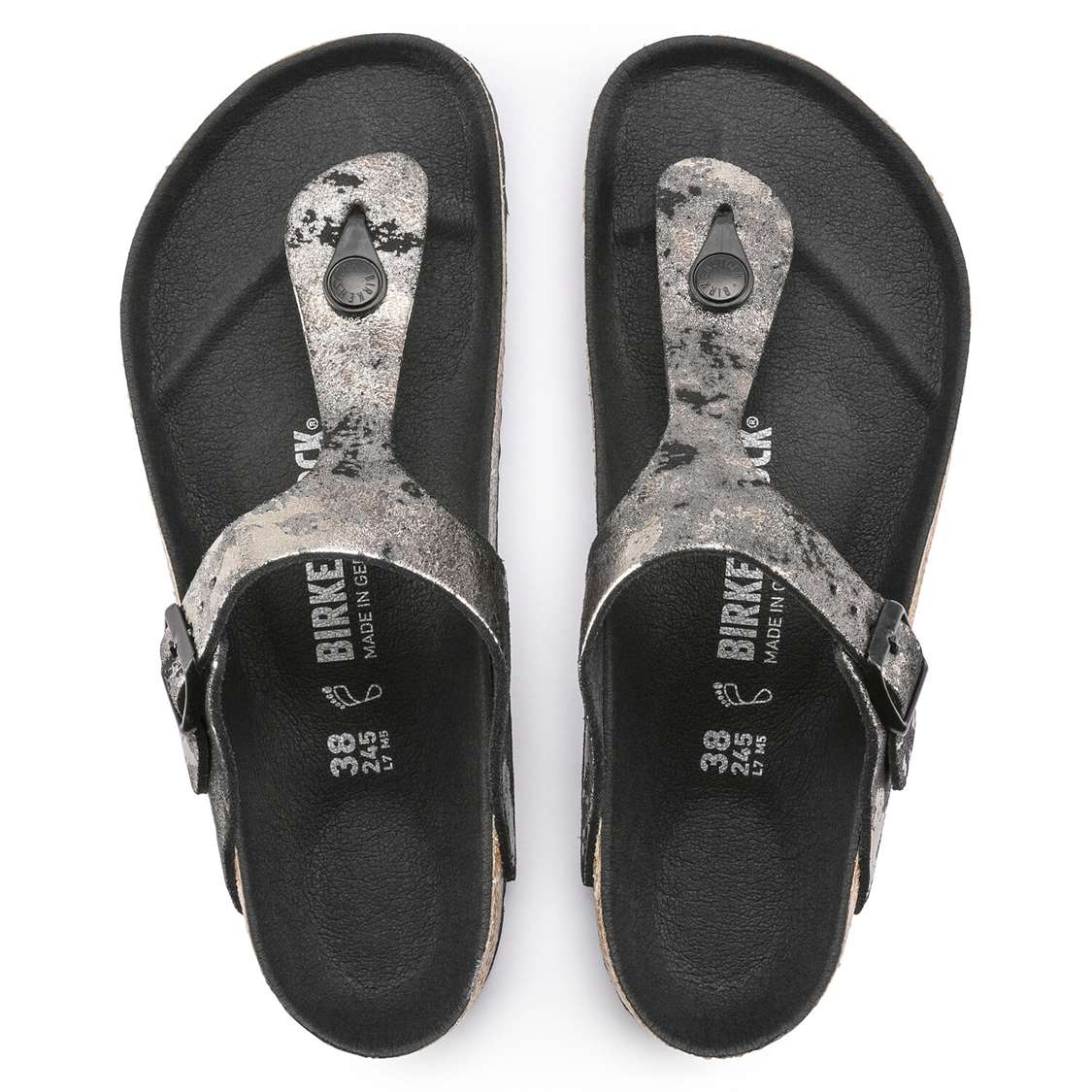 Black Birkenstock Gizeh Suede Leather Women's Thong | 4iHg4MseCoz