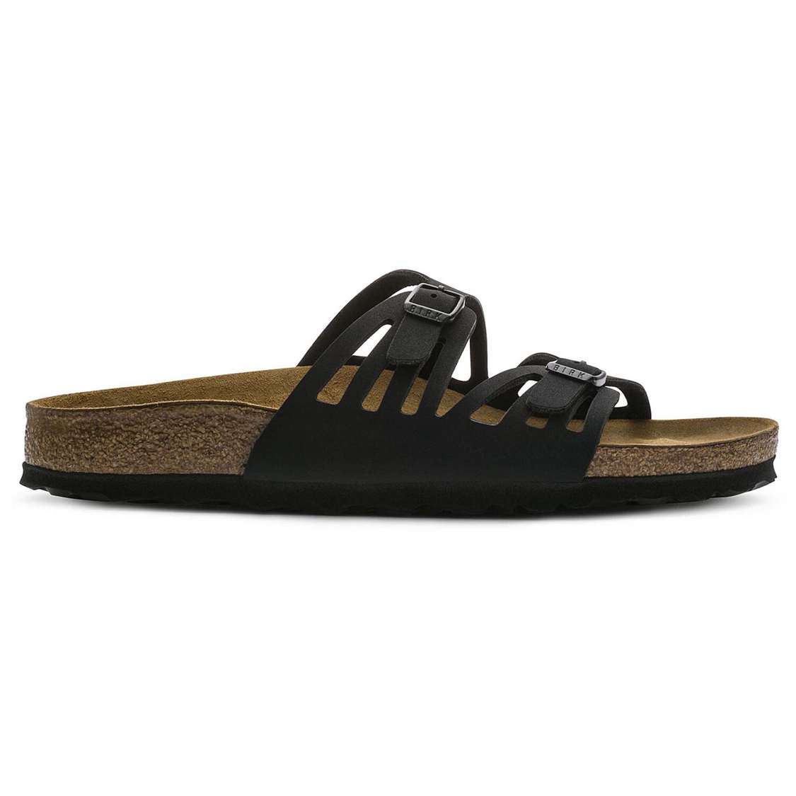 Black Birkenstock Granada Birkibuc Women's Multi Strap Sandals | ByJpw167oUR