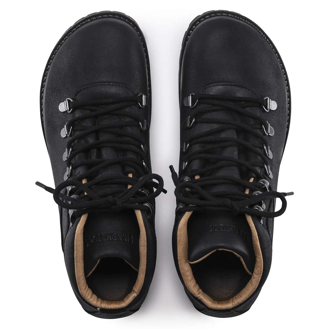 Black Birkenstock Jackson Nubuck Leather Women's Lace Up Shoes | pbxxBP3mAMA