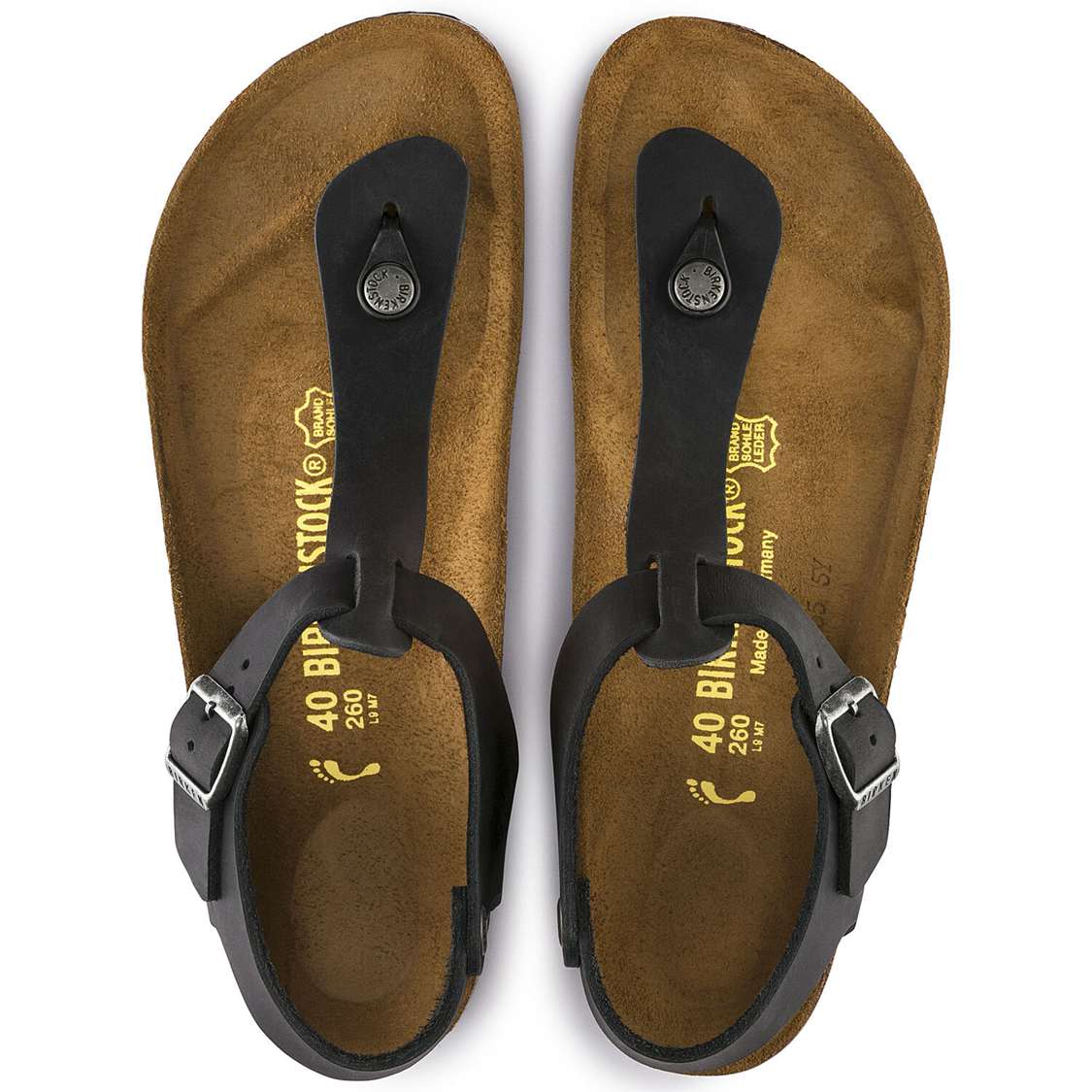 Black Birkenstock Kairo Oiled Leather Men's Two Strap Sandals | GTPfG93JOjW