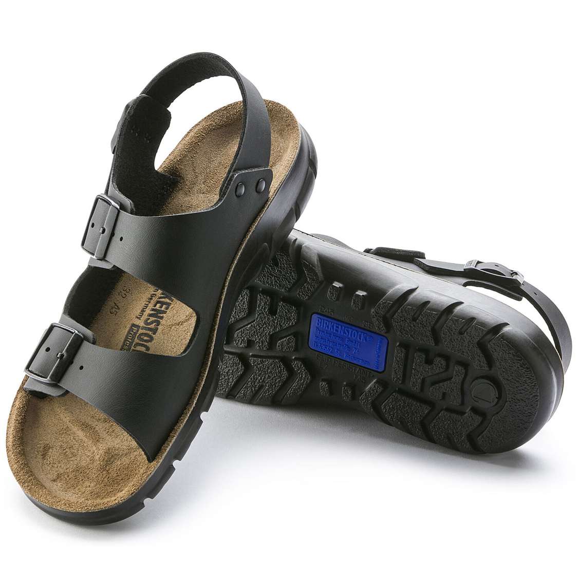 Black Birkenstock Kano Birko-Flor Men's Back Strap Sandals | 694ZjdA3jlt