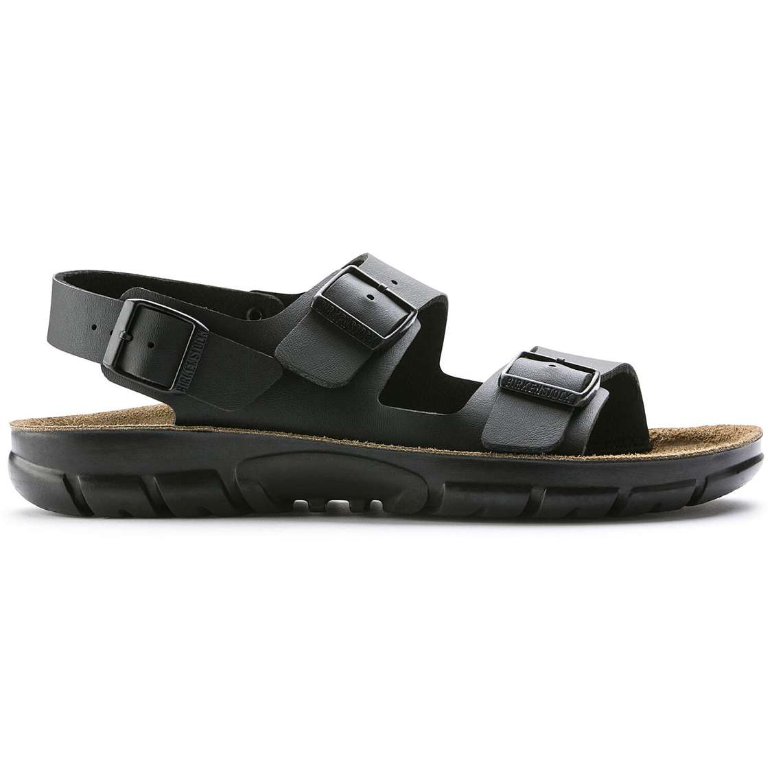 Black Birkenstock Kano Birko-Flor Men's Back Strap Sandals | 694ZjdA3jlt