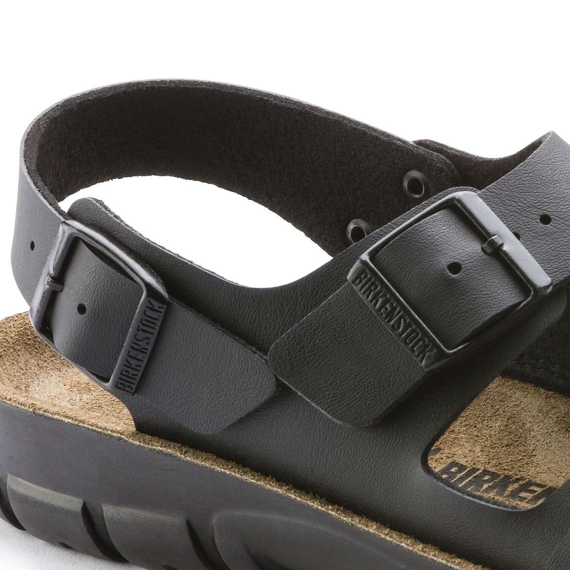 Black Birkenstock Kano Birko-Flor Men's Back Strap Sandals | 694ZjdA3jlt